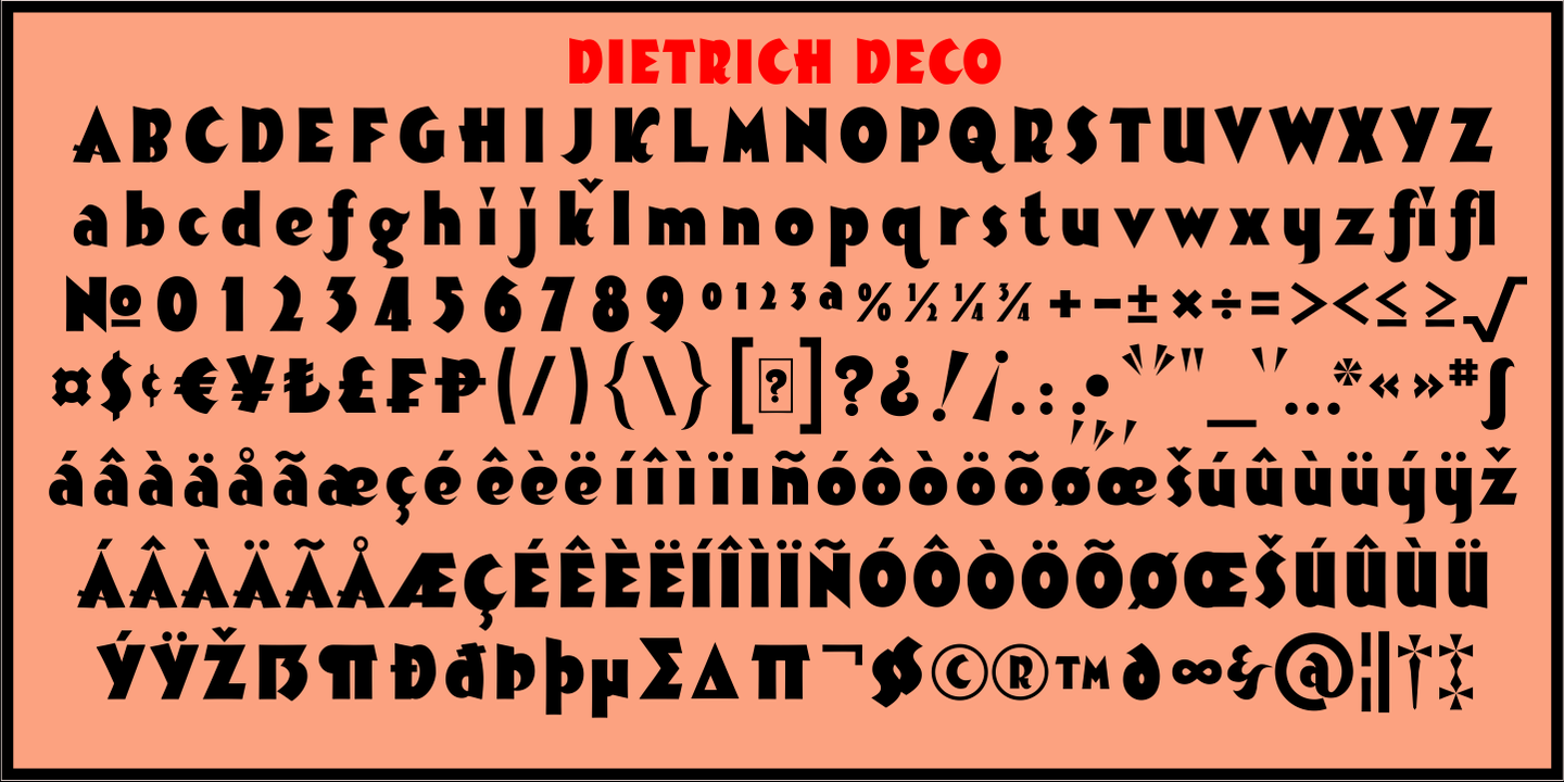 Przykład czcionki Dietrich Deco Bold